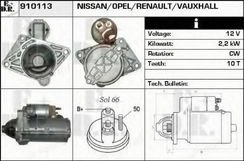 EDR 910113 - Starteris www.autospares.lv