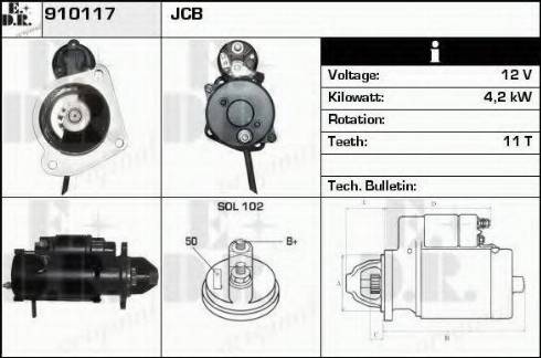 EDR 910117 - Стартер www.autospares.lv