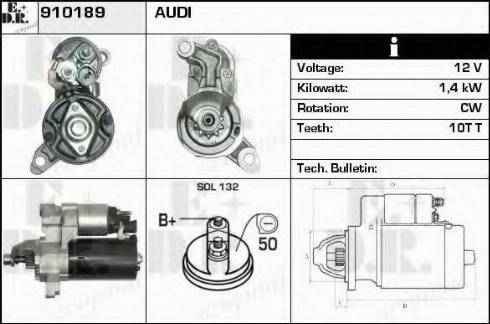 EDR 910189 - Starteris www.autospares.lv