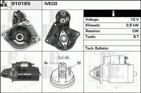 EDR 910185 - Стартер www.autospares.lv