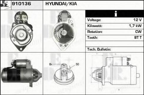 EDR 910136 - Starter www.autospares.lv