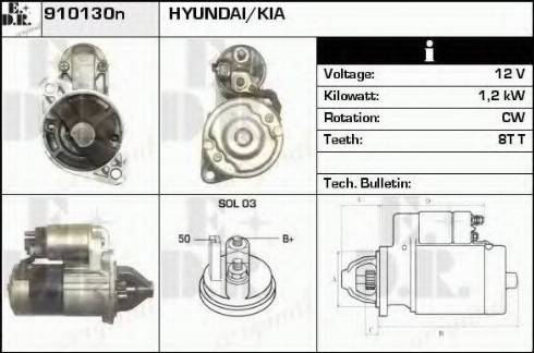 EDR 910130N - Starteris autospares.lv