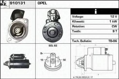 EDR 910131 - Starteris autospares.lv