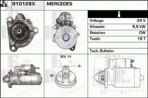 EDR 910128X - Starteris www.autospares.lv