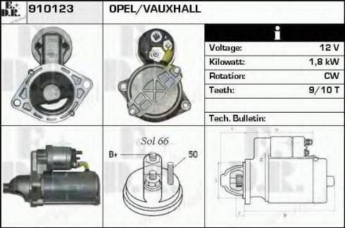 EDR 910123 - Starter www.autospares.lv