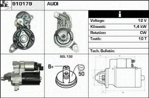 EDR 910179 - Starteris www.autospares.lv