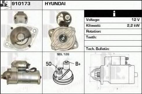 EDR 910173 - Стартер www.autospares.lv