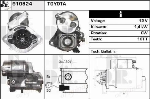 EDR 910824 - Стартер www.autospares.lv