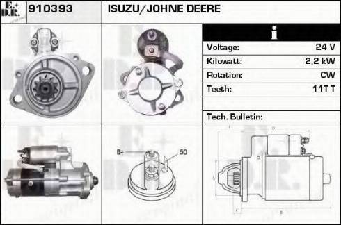 EDR 910393 - Стартер www.autospares.lv