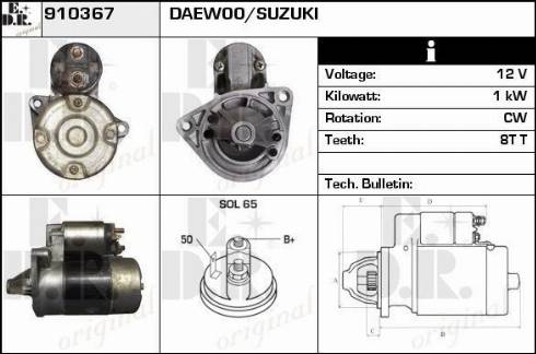 EDR 910367 - Starter www.autospares.lv