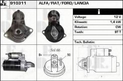 EDR 910311 - Starter www.autospares.lv