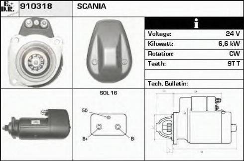 EDR 910318 - Starteris www.autospares.lv