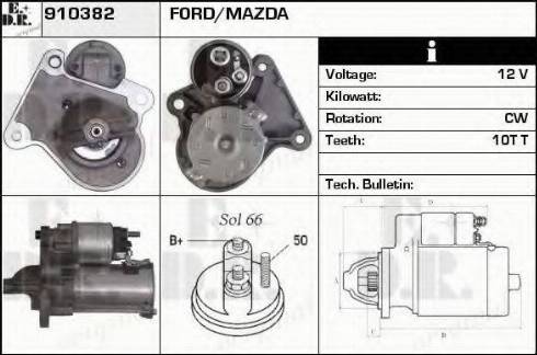 EDR 910382 - Стартер www.autospares.lv