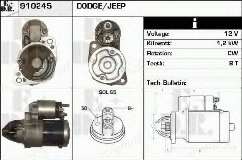 EDR 910245 - Starter www.autospares.lv