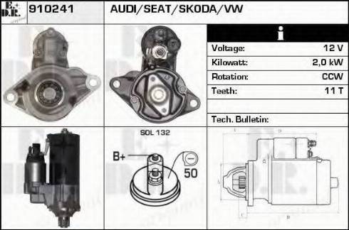 EDR 910241 - Starteris www.autospares.lv