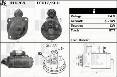 EDR 910265 - Starteris www.autospares.lv