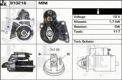 EDR 910216 - Starteris www.autospares.lv