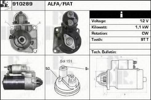 EDR 910289 - Starteris www.autospares.lv