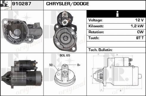 EDR 910287 - Starteris www.autospares.lv