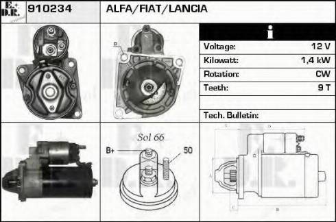 EDR 910234 - Starteris www.autospares.lv