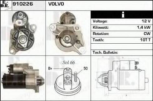 EDR 910226 - Стартер www.autospares.lv