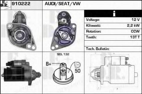 EDR 910222 - Starteris autospares.lv