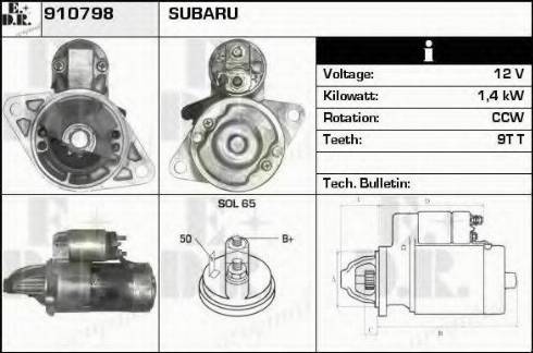 EDR 910798 - Стартер www.autospares.lv