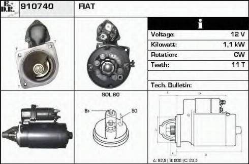 EDR 910740 - Starteris www.autospares.lv