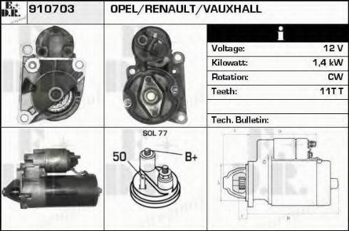 EDR 910703 - Стартер www.autospares.lv