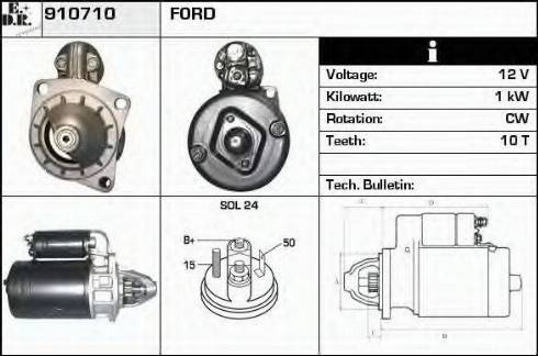 EDR 910710 - Starteris www.autospares.lv