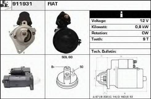 EDR 911931 - Starteris www.autospares.lv