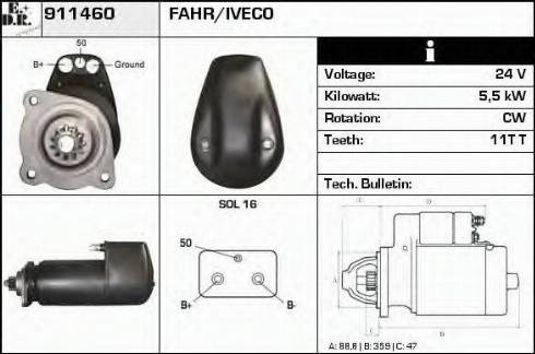 EDR 911460 - Starteris www.autospares.lv