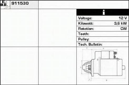 EDR 911530 - Starteris autospares.lv