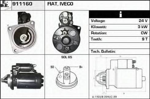 EDR 911160 - Starteris www.autospares.lv