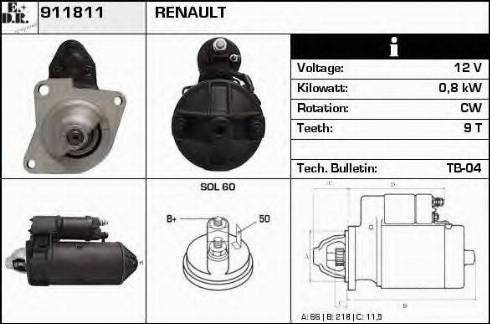 EDR 911811 - Starteris autospares.lv