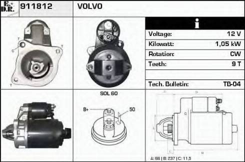 EDR 911812 - Starteris autospares.lv