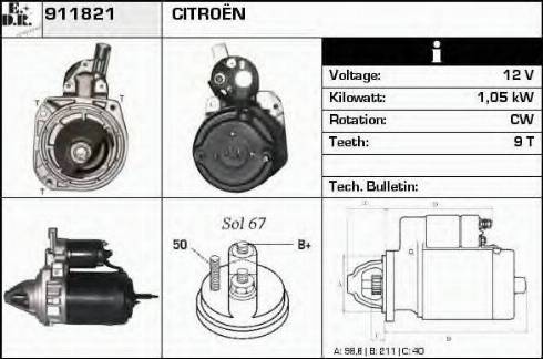 EDR 911821 - Starteris autospares.lv