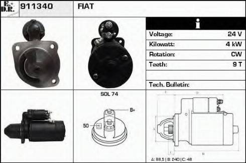 EDR 911340 - Starteris autospares.lv