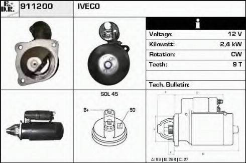 EDR 911200 - Starteris autospares.lv