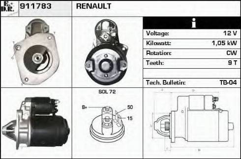 EDR 911783 - Starter www.autospares.lv