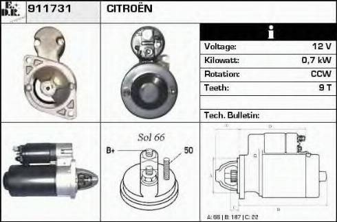 EDR 911731 - Starteris autospares.lv