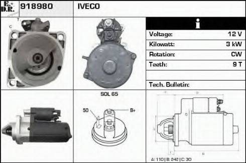 EDR 918980 - Starter www.autospares.lv