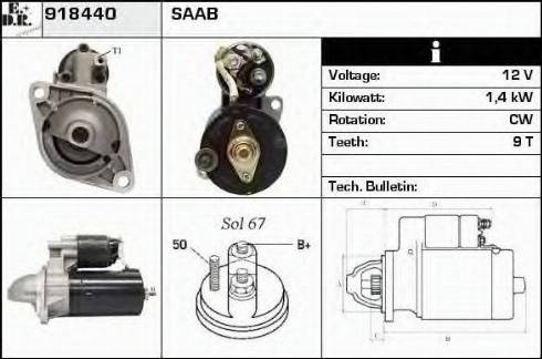 EDR 918440 - Starter www.autospares.lv