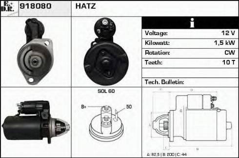 EDR 918080 - Starteris autospares.lv