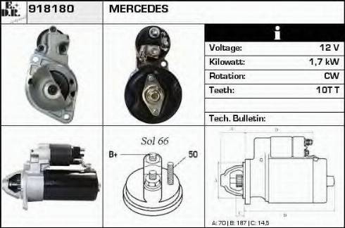 EDR 918180 - Starter www.autospares.lv