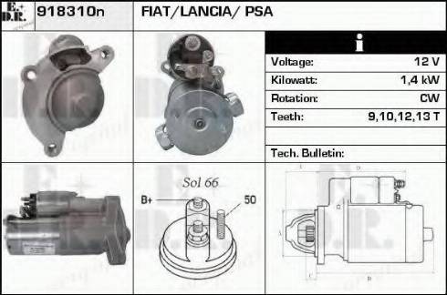 EDR 918310N - Стартер www.autospares.lv