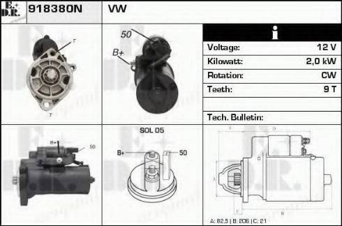 EDR 918380N - Starteris www.autospares.lv