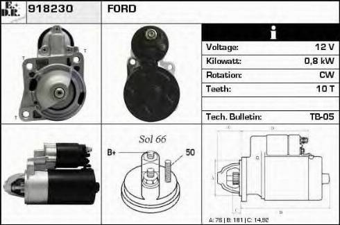 EDR 918230 - Стартер www.autospares.lv