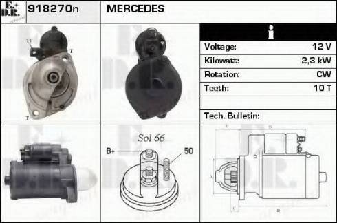 EDR 918270N - Стартер www.autospares.lv