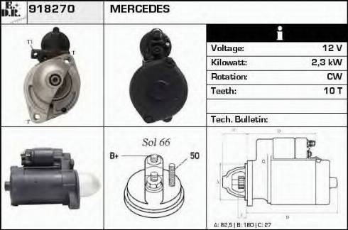 EDR 918270 - Starter www.autospares.lv